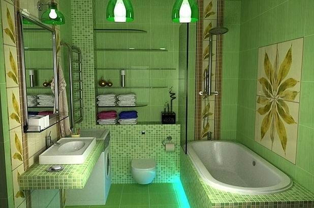 Дизайн маленькой ванной комнаты (фото-1)
