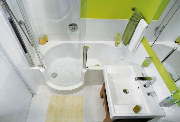 Дизайн маленькой ванной комнаты (фото-12)