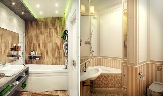 Дизайн маленькой ванной комнаты (фото-14)