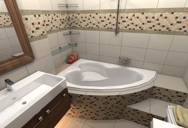 Дизайн маленькой ванной комнаты (фото-2)