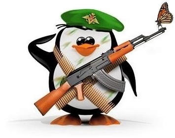 Картинка "Пингвин-солдат"