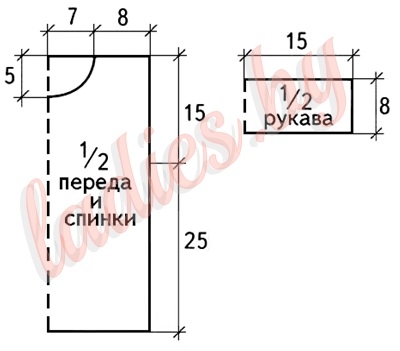 Выкройка летней футболки для мальчика 4-5 лет