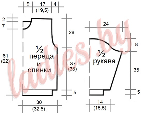 Выкройка мужского джемпера (размер 50-52, 54-56)