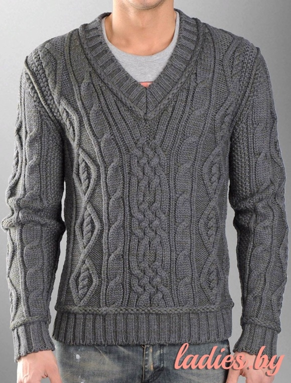 Мужской серый пуловер от "Dolce&Gabbana" (перед)