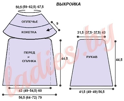 Выкройка туники в стиле 