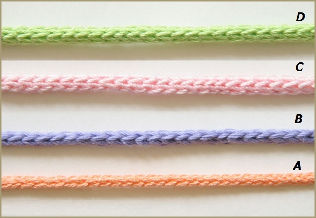 Вязание шнуров спицами