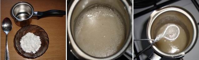 Заварная глазурь из сахарной пудры (рецепт-2)