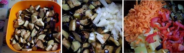 Соте из баклажанов с черносливом, морковью и чесноком (рецепт-4)