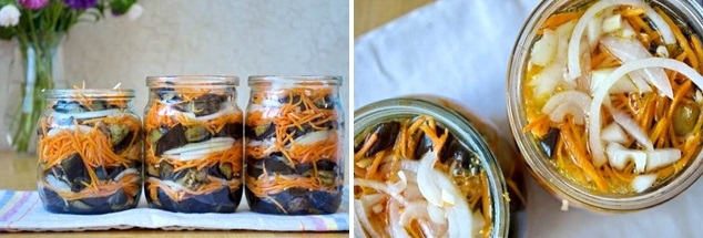 Баклажаны с морковью и луком на зиму (рецепт-1)