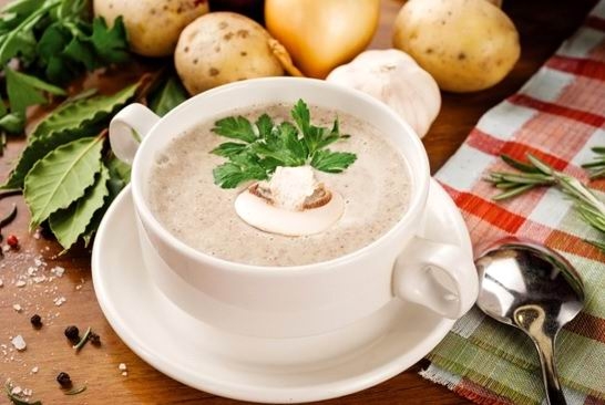 Крем-суп из шампиньонов с картофелем (рецепт-3)