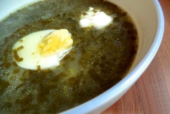 Постный щавелевый суп с яйцом (рецепт-2)