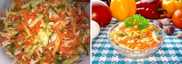 Салат из моркови с огурцом и сладким перцем (рецепт-5)