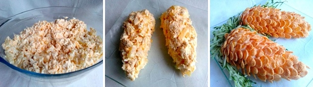 Салат "Еловые шишки" с кукурузными хлопьями (рецепт-3)