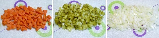 Винегрет с фасолью и зелёным горошком (рецепт-2)