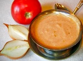 Сметанный соус с томатом и луком (рецепт-7)
