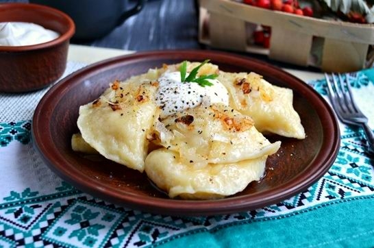 Вареники с картофелем, луком и сыром (рецепт-2)