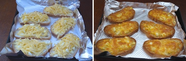 Чесночные бутерброды с сыром и яйцом (рецепт-3)
